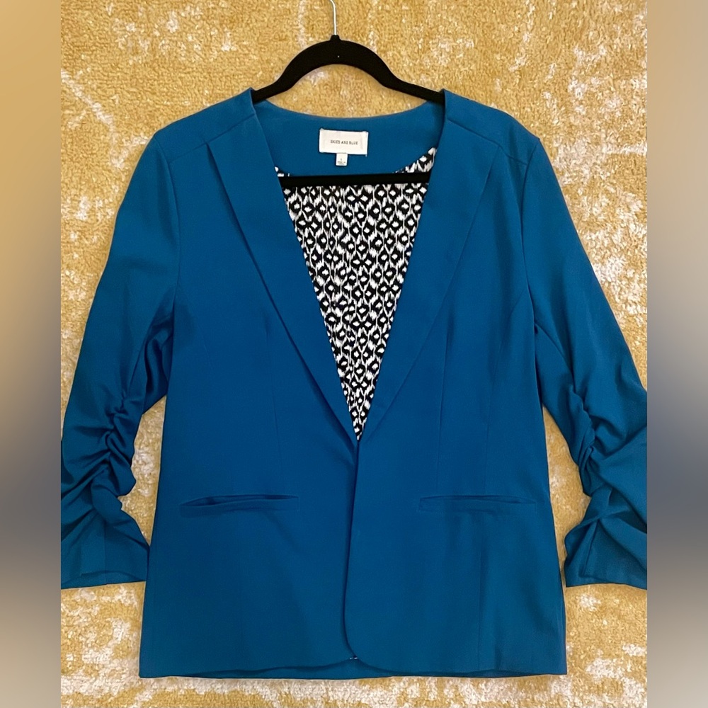 Skies Are Blue Teal Blazer